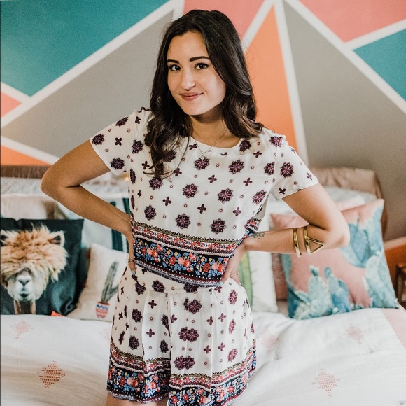 Two Piece Patterned Set - Picture 2 of 4